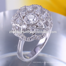 CZ joyería Cubic Zirconia anillo de bodas de compromiso de diseño para mujeres últimas joyas de plata de la manera